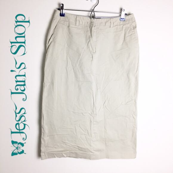 Larry Levine Sport Stretch Skirt Beige 10 - Picture 1 of 9